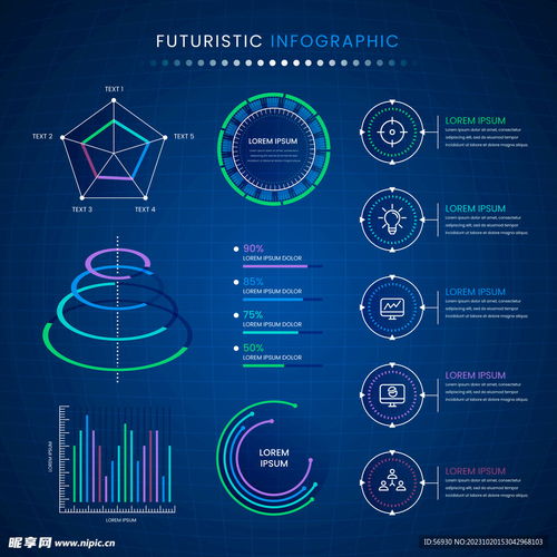 藍(lán)色科技風(fēng)數(shù)據(jù)信息圖設(shè)計(jì) 信息技術(shù)咨詢(xún)服務(wù)的視覺(jué)呈現(xiàn)